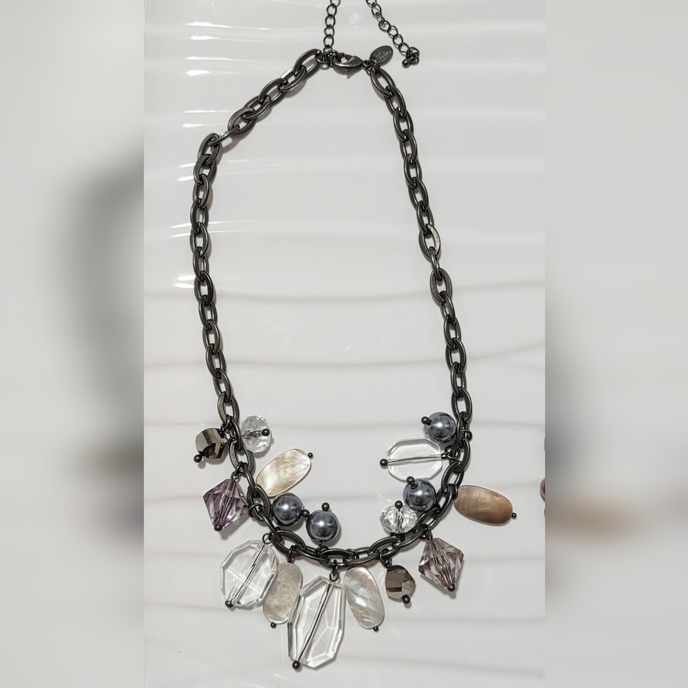 Lia Sophia Elegant Multi-Color Gemstone Necklace Set - Picture 4 of 6